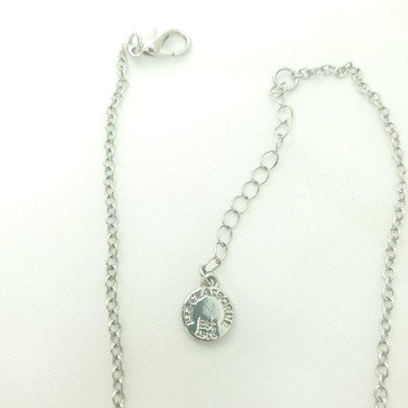 Liz Claiborne Womens Silver Oval Link Chain Lobster Triple Hoop Pendent … - Picture 5 of 12